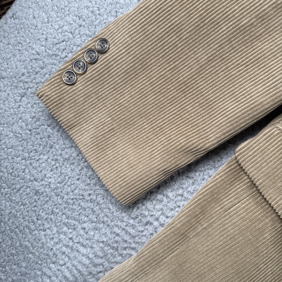 Lauren Ralph Lauren Corduroy Blazer Mens 42L LONG Sport Coat Paisley Lined - Picture 5 of 15